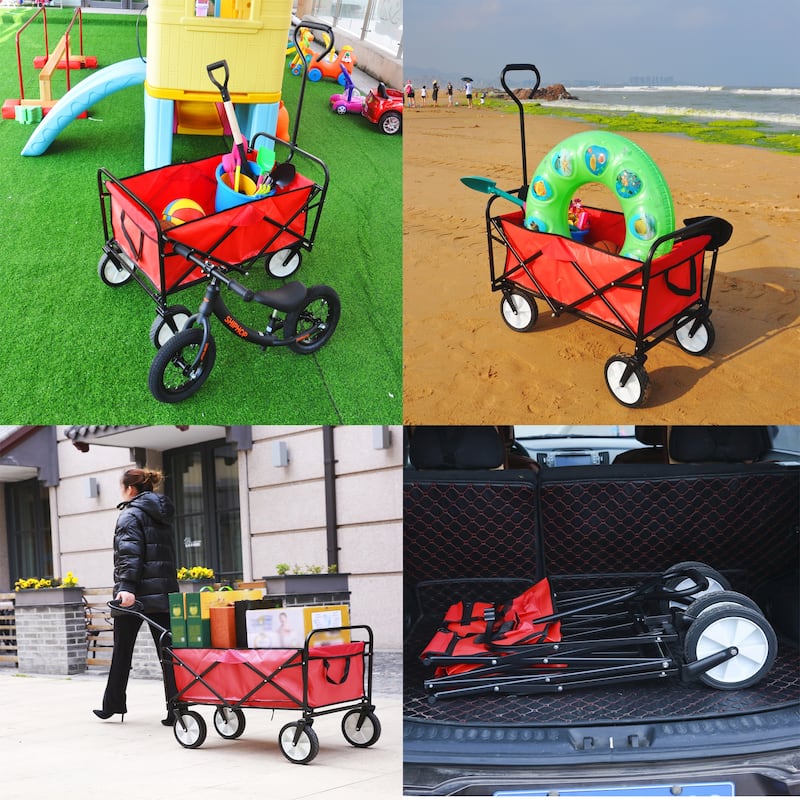 Folding Wagon Garden Shopping Beach Cart