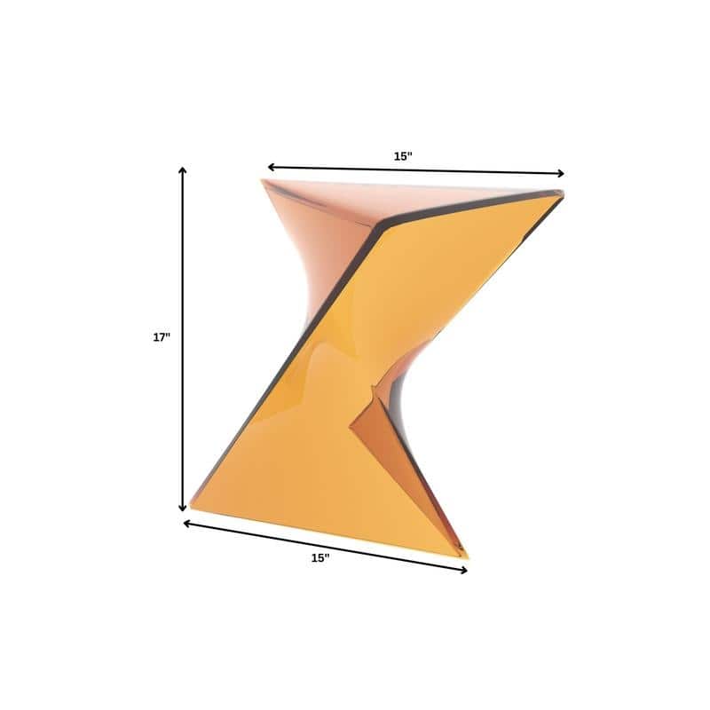 Randolph Modern Indoor Lightweight Side Table with Triangular Curved Design Accent End Table for Home Living Room or Bedroom