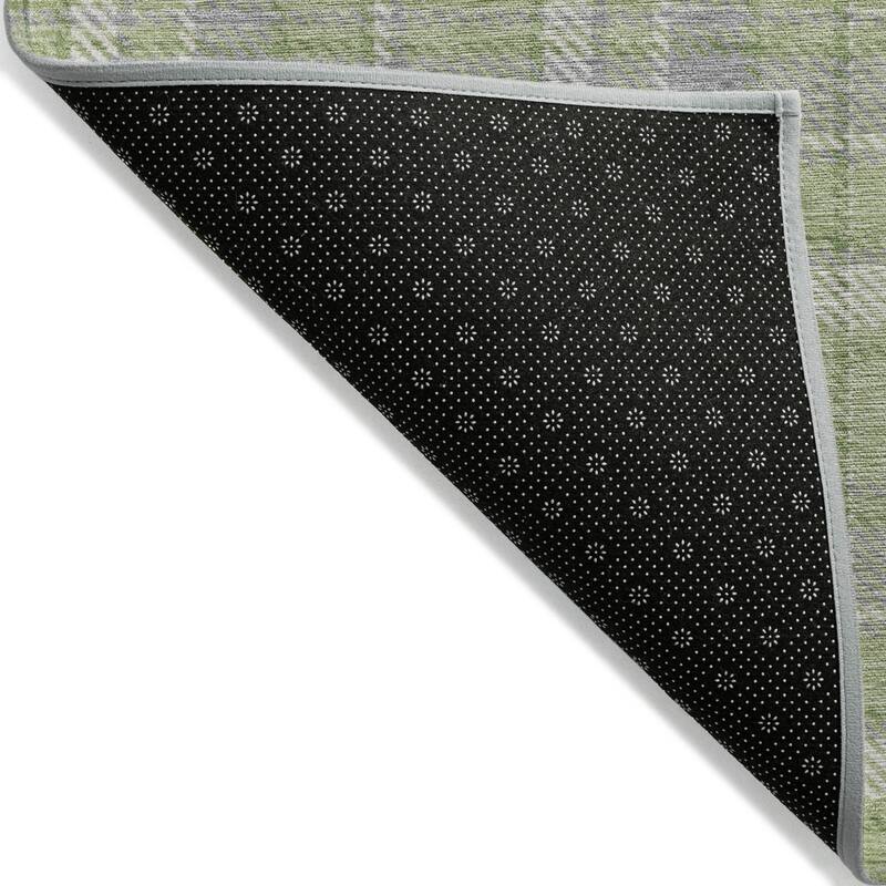 Alrilo Plaid Weather Resistant Versatile Elegance Runner Outdoor Rug