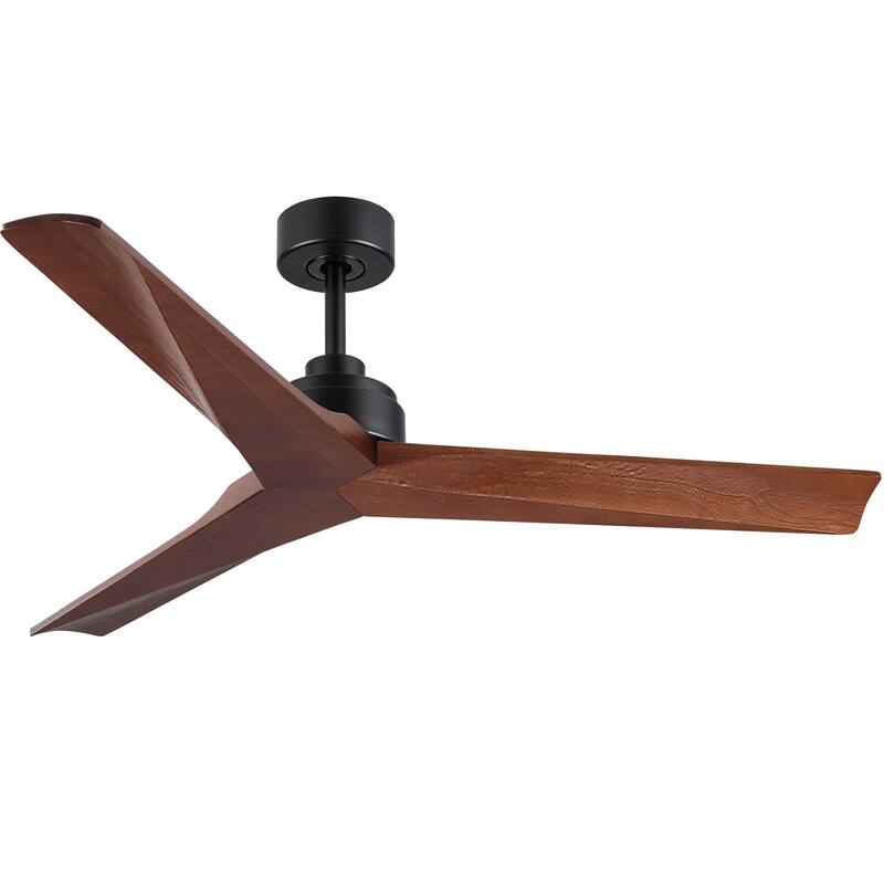 52" Lowe Profile Black Ceiling Fan without Light