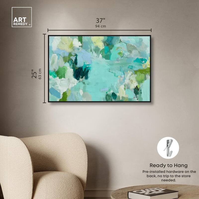 Alista Green Blues Canvas by Art Remedy