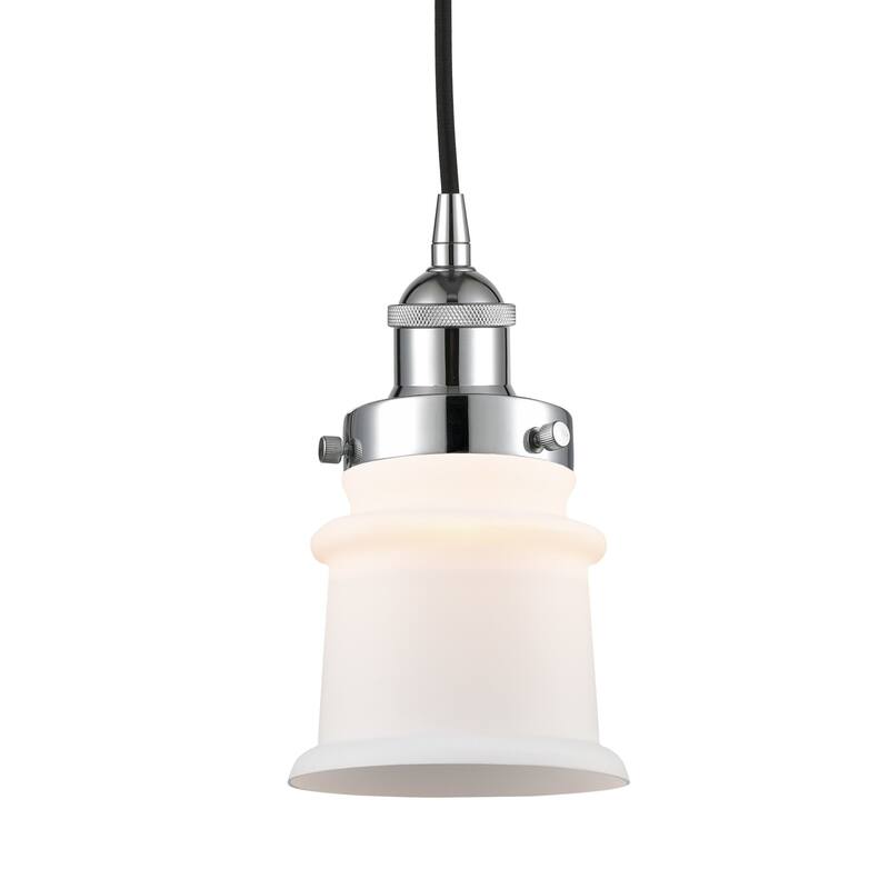 Innovations Lighting 616-1PH-9-5 Canton Pendant Canton 5" Wide Mini - Polished Chrome / Matte White