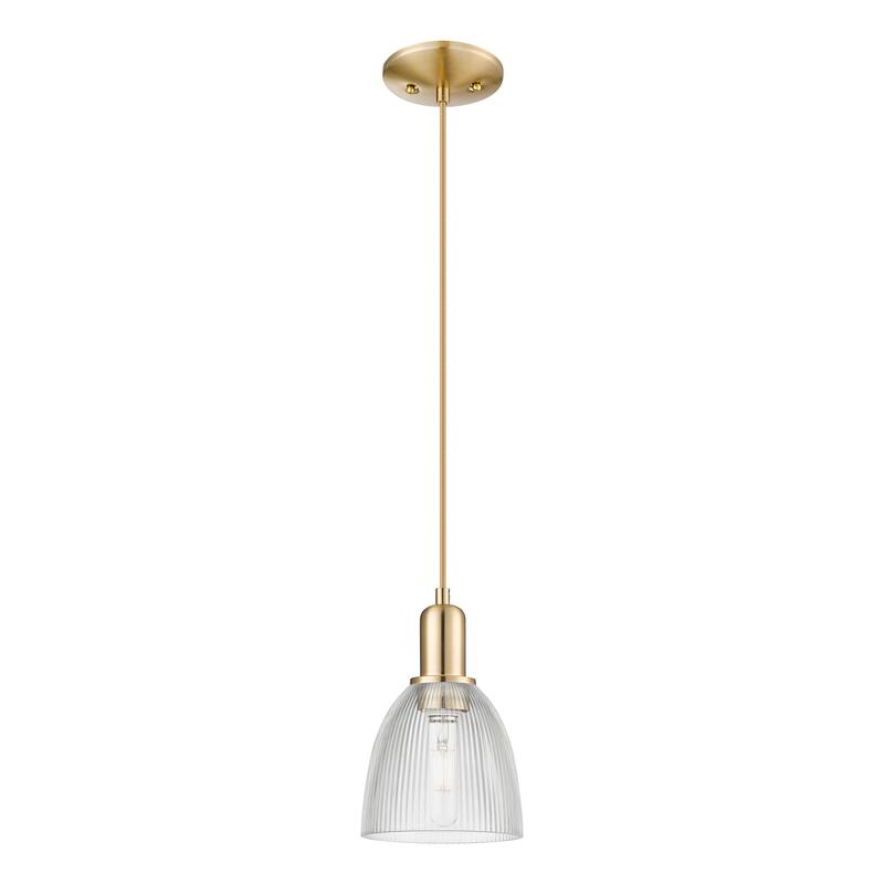 Innovations Lighting Endless Possibilities Arcadia - Castile - 1 Light 6" Cord Hung Mini Pendant - Clear/Champagne Bronze
