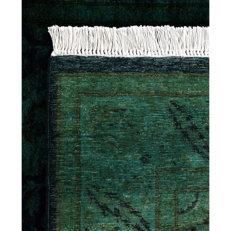 Overdyed One-of-a-Kind Hand-Knotted Area Rug - Black - 3' 1" x 8' 3"