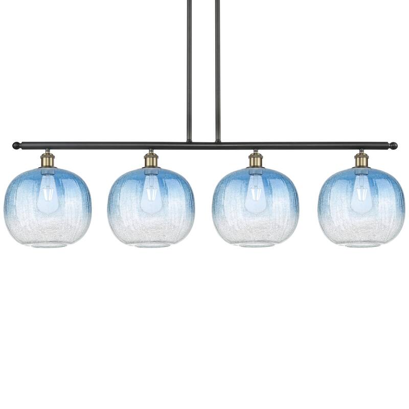 Innovations Lighting 516-4I-13-49 Brookhaven Sphere Linear Brookhaven - Black Antique Brass / Sapphire Blue