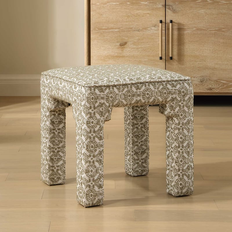 Uttermost Satoria Upholstered Small Bench - 18" W x 18" H x 18" D