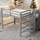 preview thumbnail 16 of 28, Full Size Loft Bed Kids Bed with Wardrobe and Staircase Grey