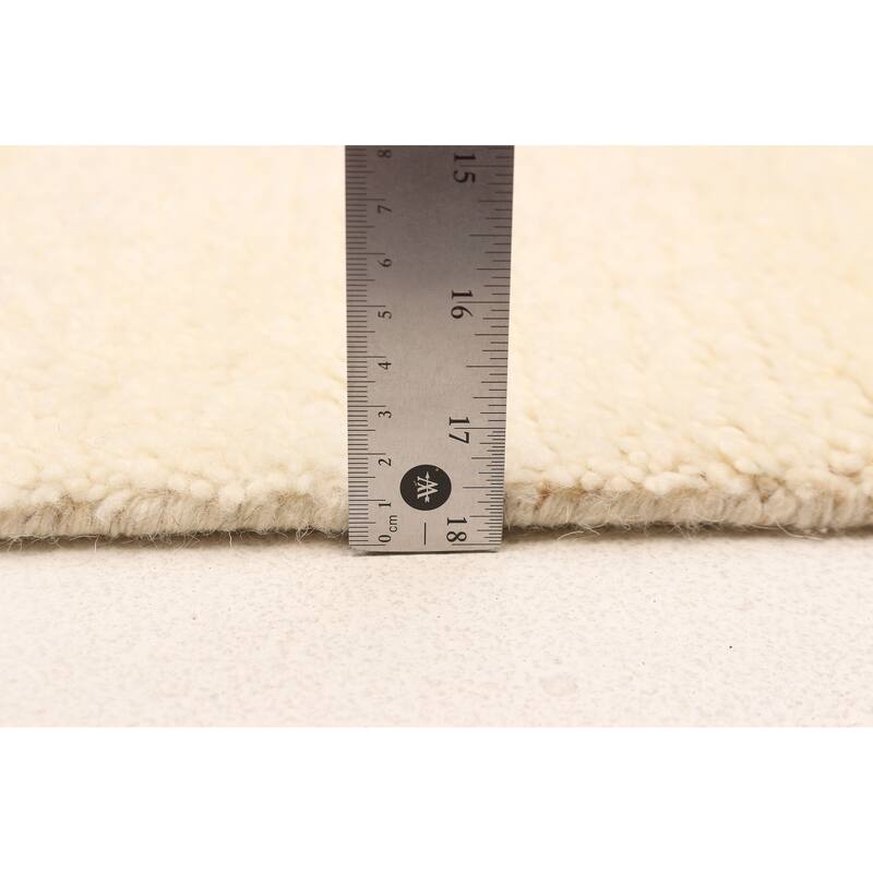 ECARPETGALLERY Hand-knotted Tangier Cream Wool Rug - 5'2 x 7'9