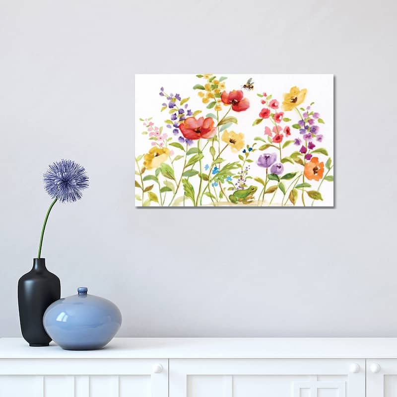 iCanvas "Garden Frog" by Nan Canvas Print - 12x18x1.5