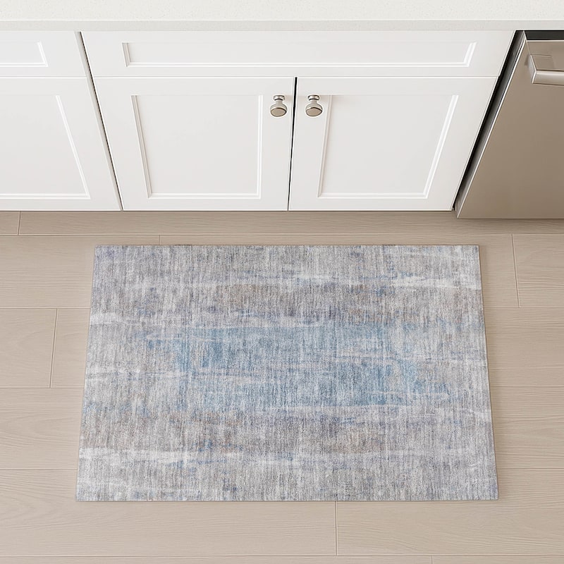 Machine Washable Indoor/ Outdoor Vintage Ombre Chantille Rug