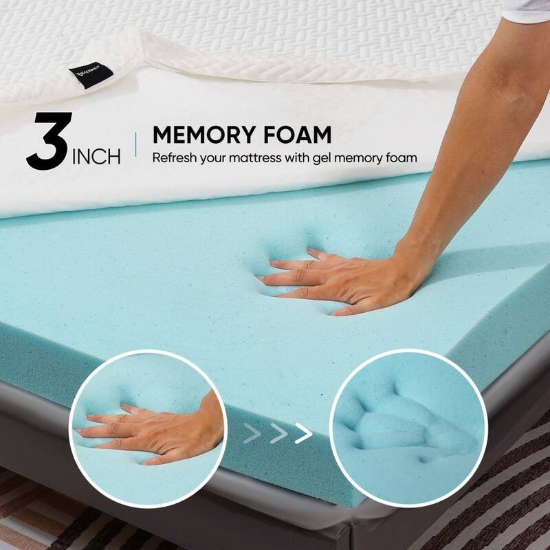 3 Inch White Memory Foam Mattress