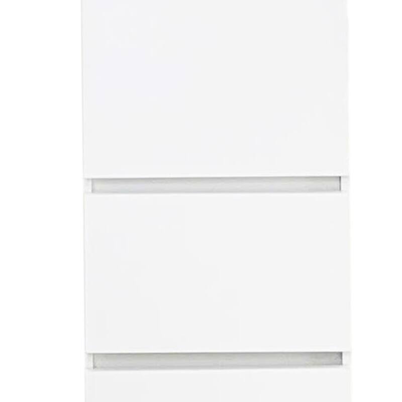 Ely Slim Closet Cabinet, 3 Drawers, 71 Inch, White Melamine and Wood