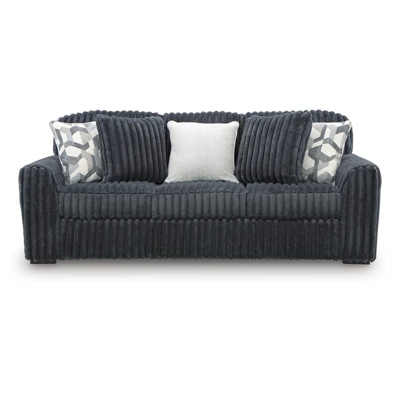 Signature Design by Ashley Midnight-Madness Dark Gray Sofa - 98" W x 41" D x 40" H