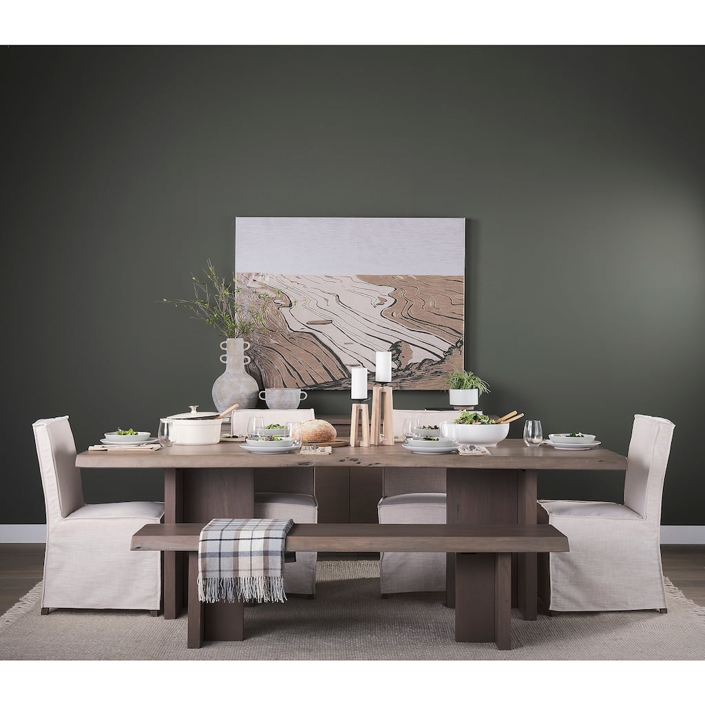 Konstantin Medium Brown Solid Wood With Live-Edge 94" Dining Table - 94"L x 40"W x 30"H