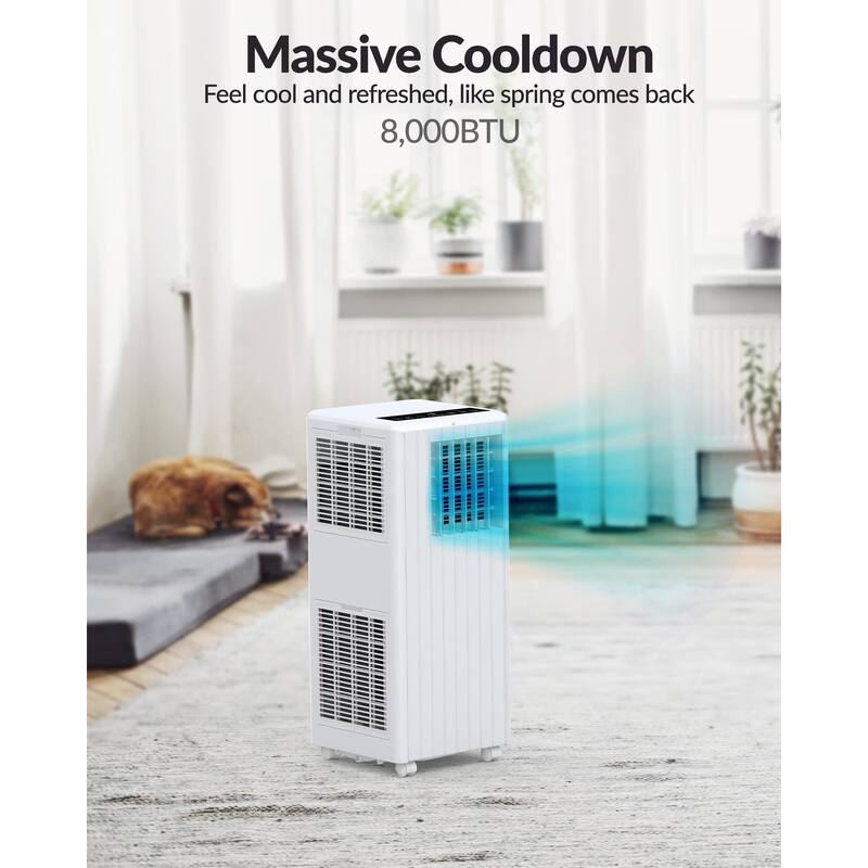 8000 BTU Portable Air Conditioner, Air Conditioners 3-in-1 Compact Fast Cooling Indoor AC Unit