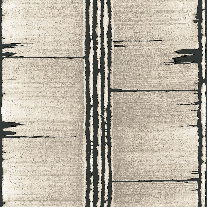 Galerie Wallcoverings Bazaar Bark Stripe Design Non-woven Satin Wallpaper Roll - 33 feet x 21 inches - Beige