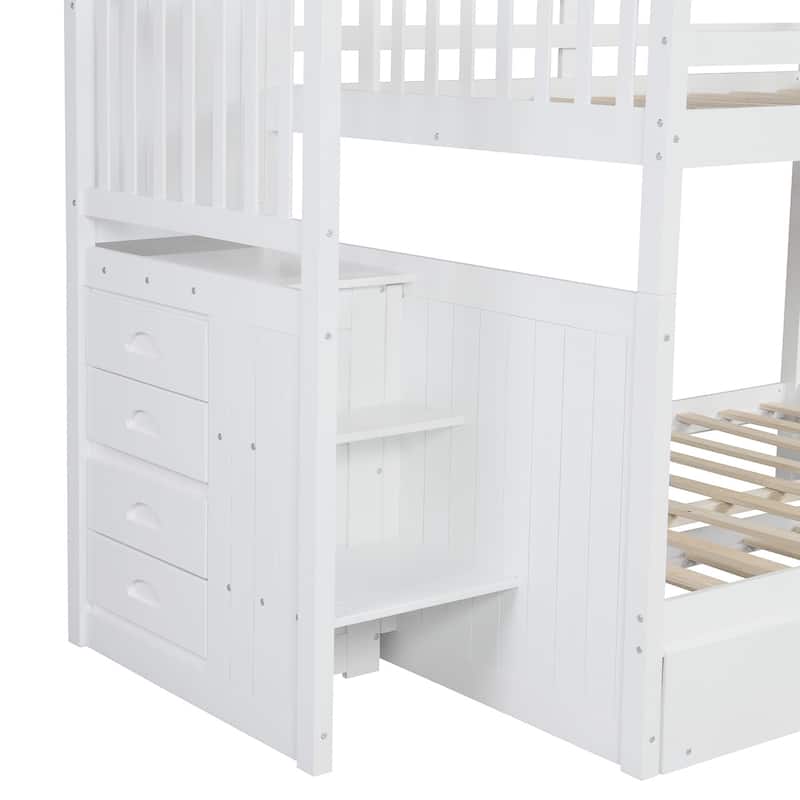 Full over Full Bunk Bed with Twin Size Trundle