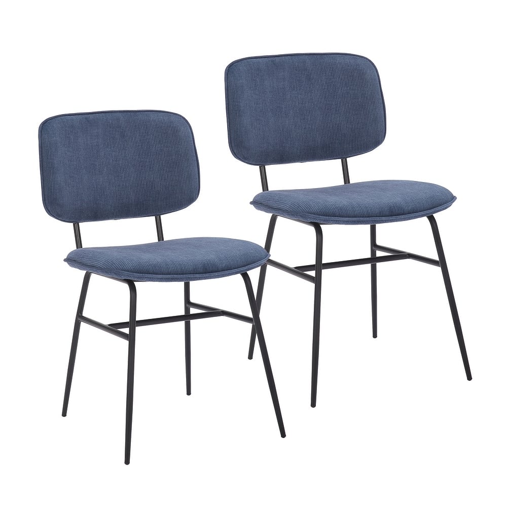 Porthos Home Efia Set of 2 Dining Chairs, Steel Frames, Armless
