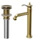 preview thumbnail 41 of 49, Karran Vineyard KBF472 Single-Handle Single Hole Vessel Bathroom Faucet with Matching Pop-up Drain Brushed Gold
