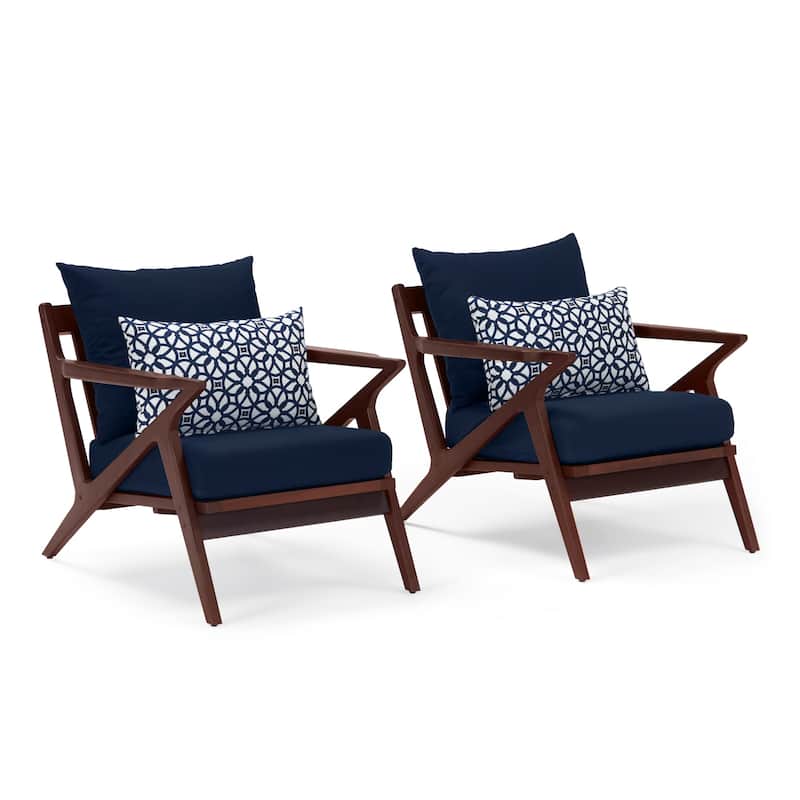 Vaughn 2 Piece Sunbrella Outdoor Patio Club Chairs