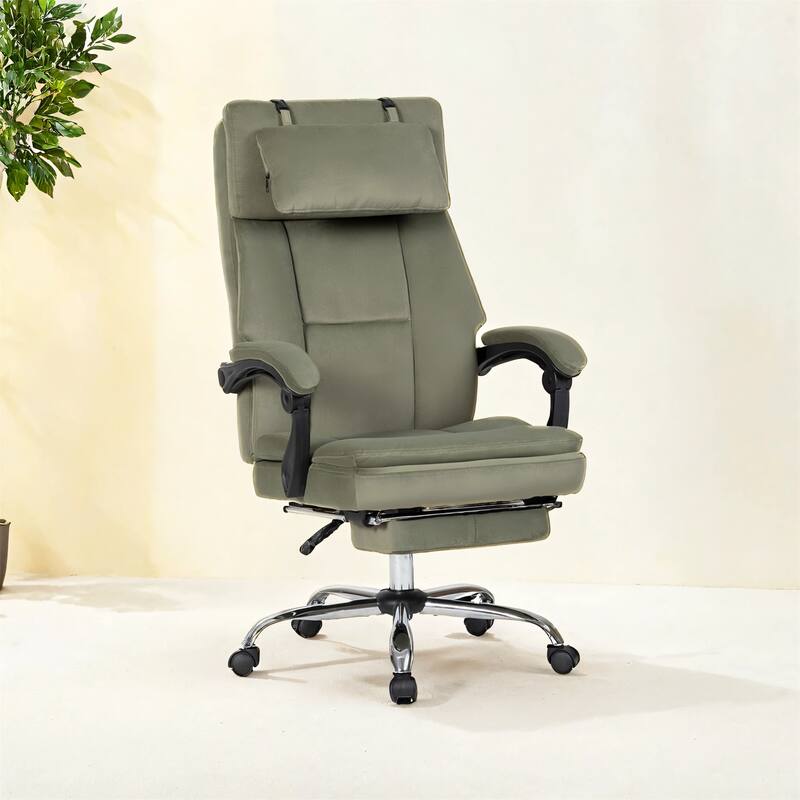 High Back Executive Ergonomic Chair Frosted Velvet Computer Desk Chair