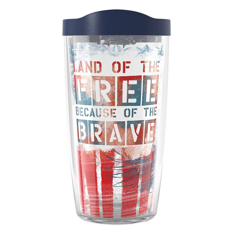 Tervis Home of the Free Because of the Brave Eagle Made in USA Double Walled Insulated Travel Tumbler, Classic - 16oz