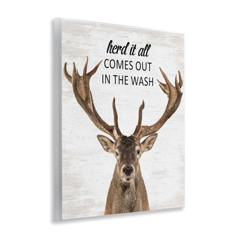 Stupell Herd It Comes Out In Wash Wall Plaque Art Design By Lettered and Lined