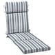preview thumbnail 36 of 52, Arden Selections Oceantex Outdoor Chaise Lounge Cushion 72 x 21 21 W x 72 D in. - Ocean Blue Stripe