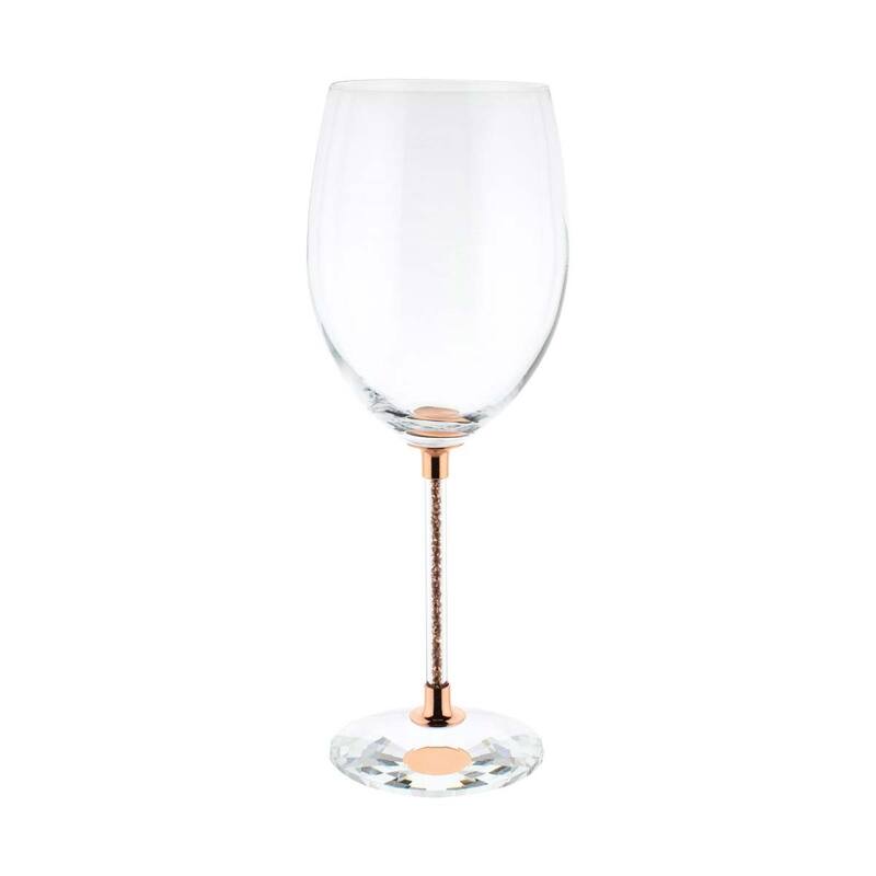Sparkles Home Vetrina Stem Wine Glass - Set of 6 - Amber