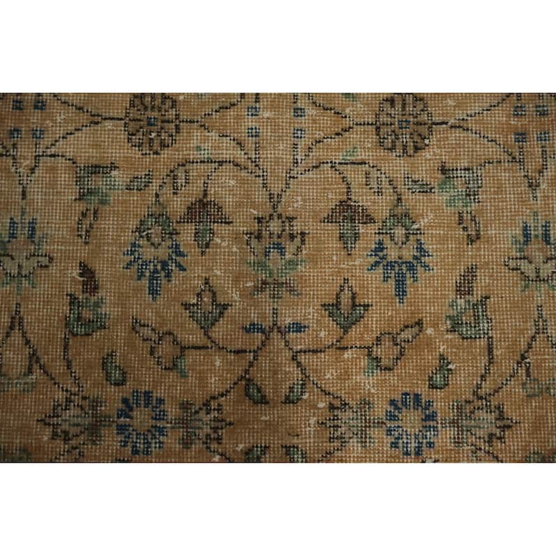Hand Knotted Oriental 100% Wool Carpet Transitional Floral Oranges & Rust Anatolian Area Rug - 6' 10'' X 3' 8''