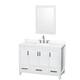 Option White / White Quartz Top / Brushed Chrome Hardware