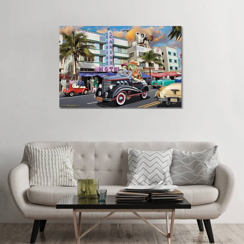 iCanvas "Dog Days In Miami" by Larry Grossman Canvas Print - 32x48x1.5