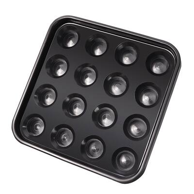 GSE™ Black Plastic Pool Ball Carrying Tray, Billiard Ball Storage Holder/Rack for 2-1/4" Pool Balls