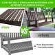 preview thumbnail 13 of 38, VEIKOUS 4 ft. Outdoor Wood Hanging Patio Porch Swing with Chains for 2 Person