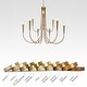 preview thumbnail 9 of 14, Mid-Century Modern Gold 9-Light 41.3 IN Chandelier Classic Candle Light for Living Dining Room - D41.3" x H40.1"