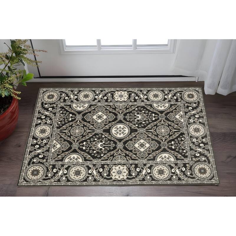 HomeRootsOriental Traditional Rectangle Area Rug - 59.84' X '39.37' X '0.39