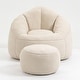 preview thumbnail 77 of 101, Microfiber High-Density Foam Bean Bag Lounge Chairs with Removable Footrest