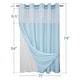 preview thumbnail 7 of 17, No Hook Slub Linen Texture Shower Curtain with PEVA Snap-in Liner