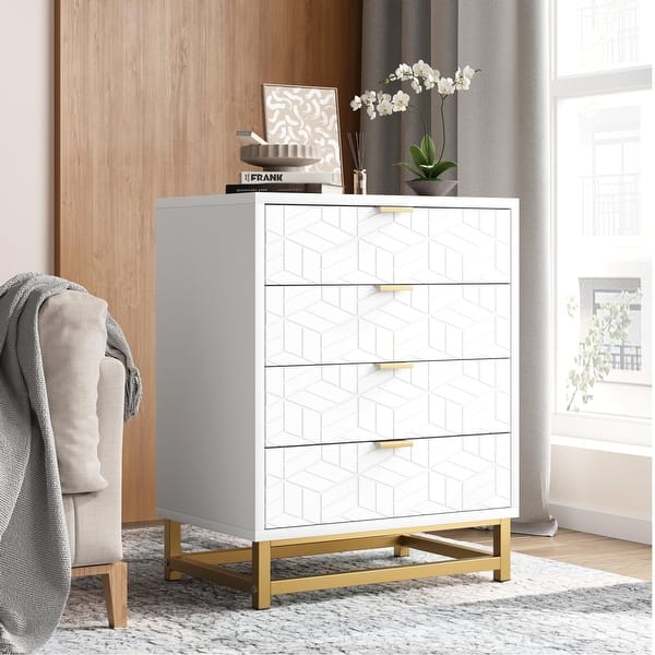 White Dresser, 4 Drawer Dresser for Bedroom - Bed Bath & Beyond - 40399111