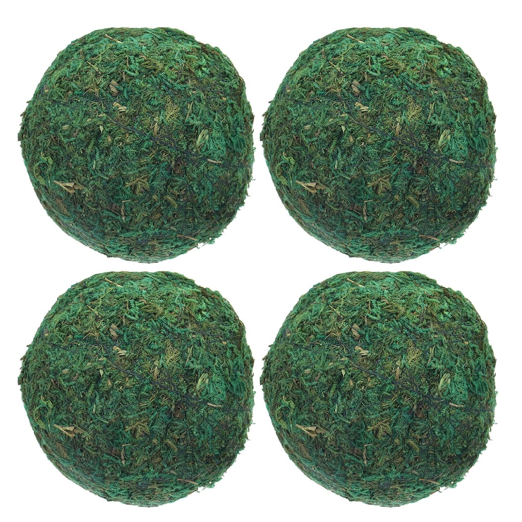 4 Pcs Moss Balls Green Decorative Moss Balls for Home Decor