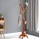 preview thumbnail 16 of 140, Tree-branch Rubberwood Freestanding Coat Rack with Hooks Type A - Light Brown