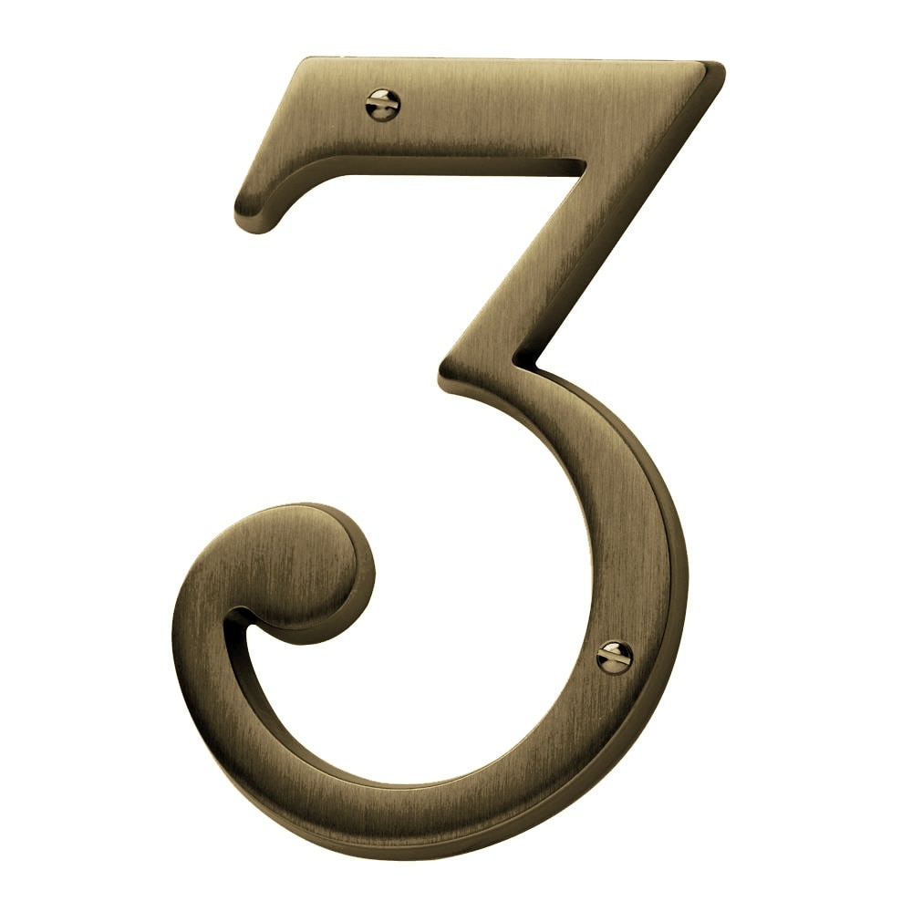 Baldwin Solid Brass Residential House Number 3