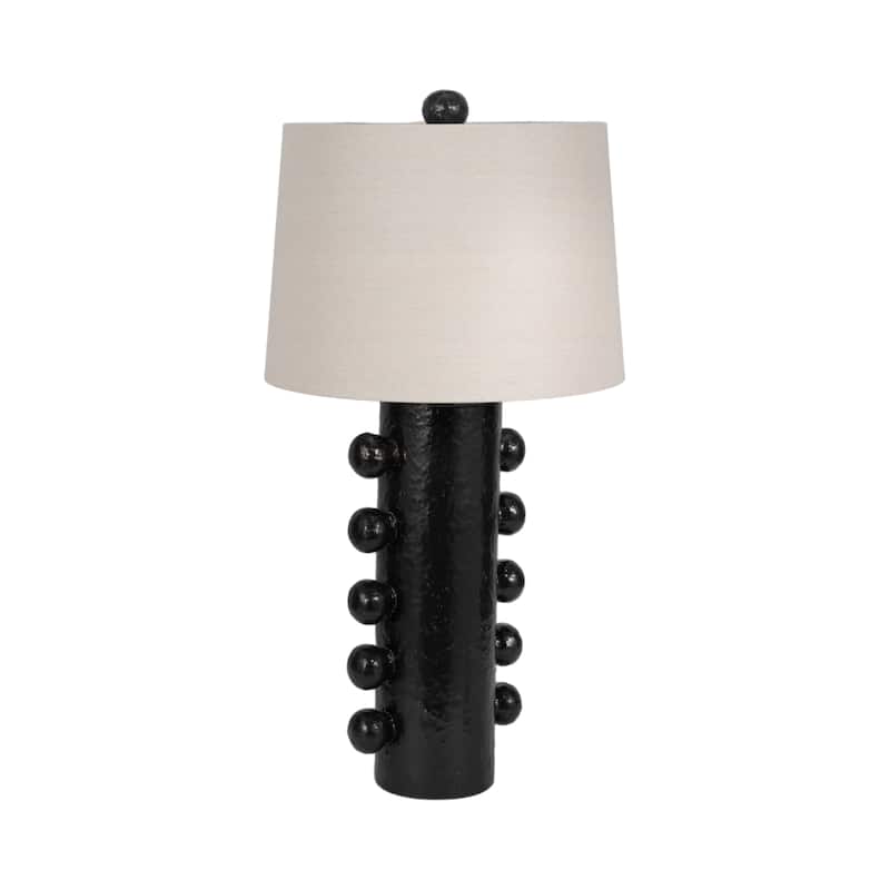 Sagebrook Home's Knobby Ceramic Table Lamp, 31" Tall Black - 16" x 16" x 31"