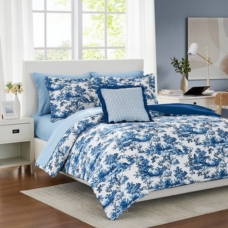 Modern Threads 8-Piece Printed Complete Bed Set - Shaya Toile Design