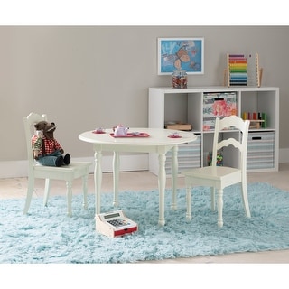 3-Piece Kids Table and Chair Set - 30" - White