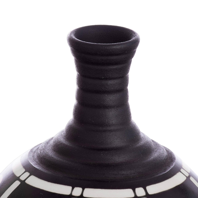 Novica Handmade Chulucanas Squares Ceramic Decorative Vase