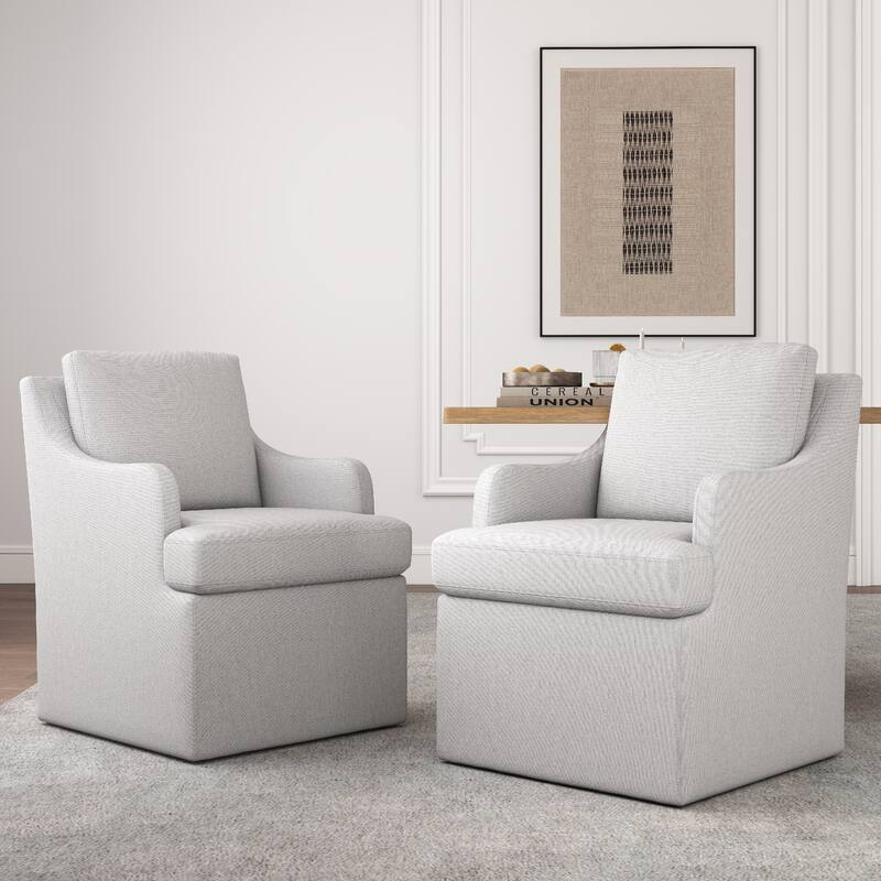 Upholstered Dining Chairs, Modern Kitchen Chairs Dinner Chairs with 4 Casters