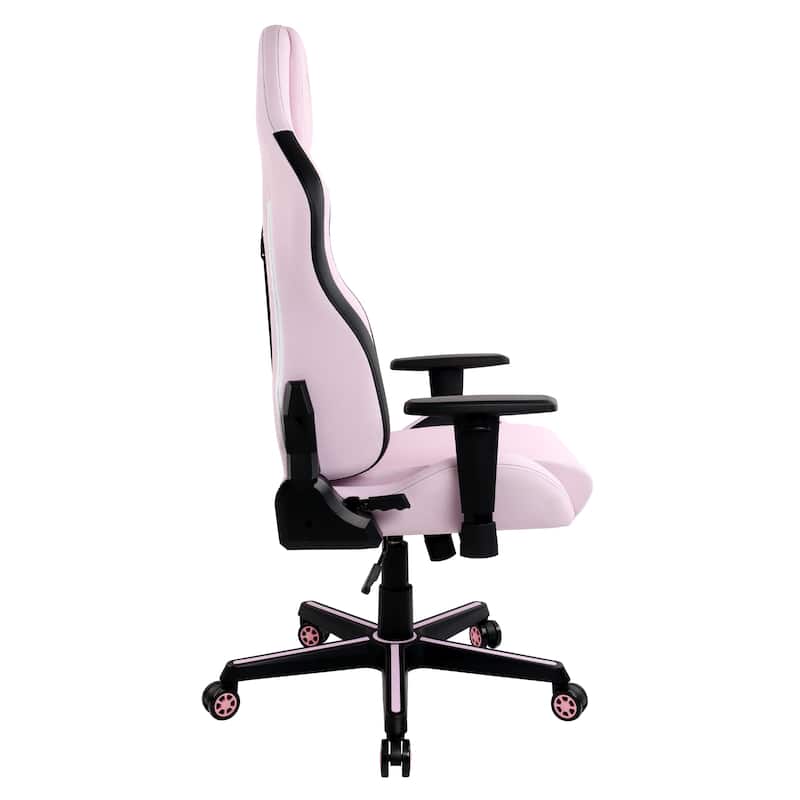 Modern Designs Pink and Black Gemini Adjustable Gaming Chair