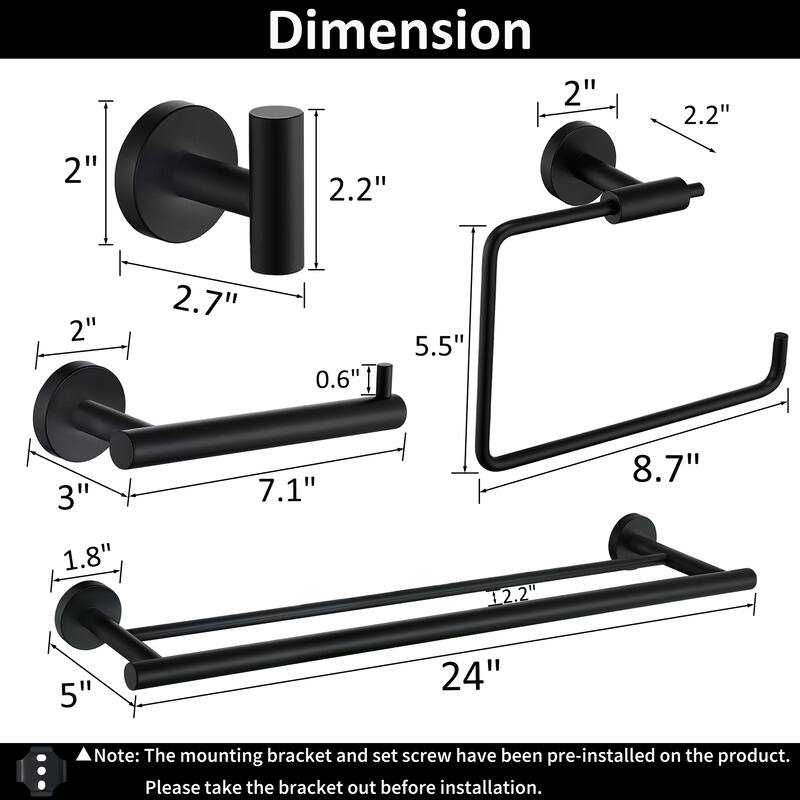 5 - Piece Bathroom Hardware Set