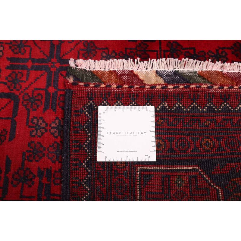 ECARPETGALLERY Hand-knotted Finest Khal Mohammadi Red Wool Rug - 4'2 x 5'10